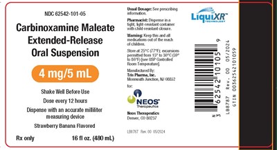 19654 Carbinoxamine Maleate ER Label-16 Oz.-Tris-Neos LB8787 Rev. 00.jpg Carbinoxamine Maleate Label - 19654 Carbinoxamine Maleate ER Label 16 Oz. Tris Neos LB8787 Rev. 00